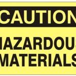 sign for caution hazmat