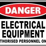 danger sign electrical equipment