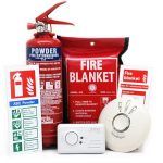fire safety gear smoke detector carbon monoxide alarm fire extinguisher