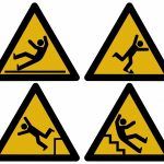 danger signs caution slippery fall hazard