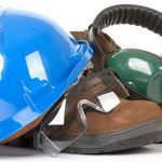 safety gear e.g. hard hat, work boots, ear protectors