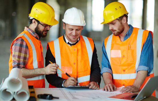 blueprints for a construction job