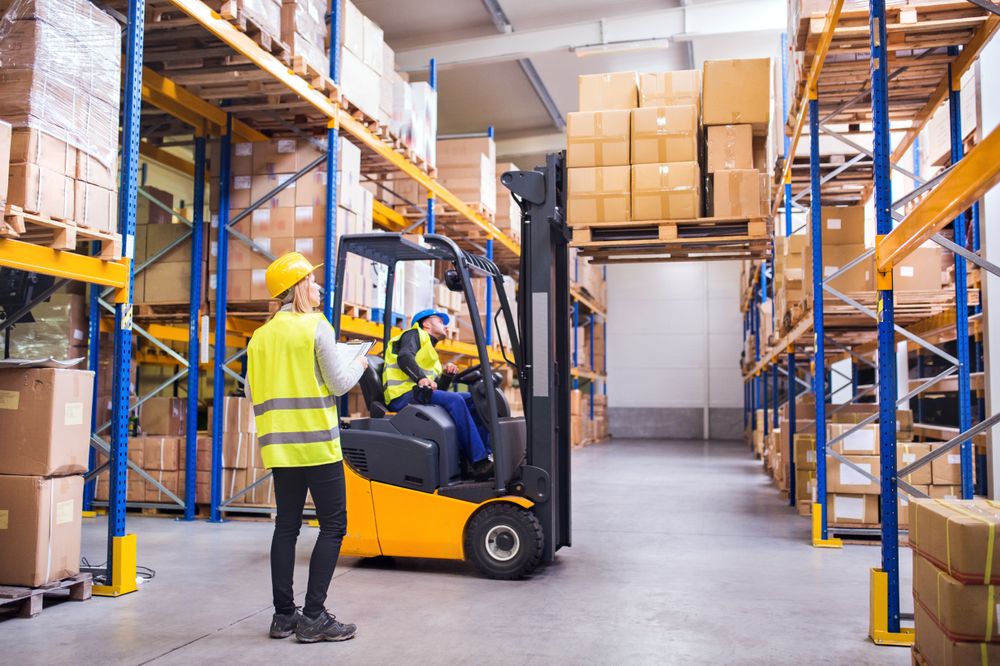 forklift training in session