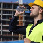 worker hydrating prevent heat stress