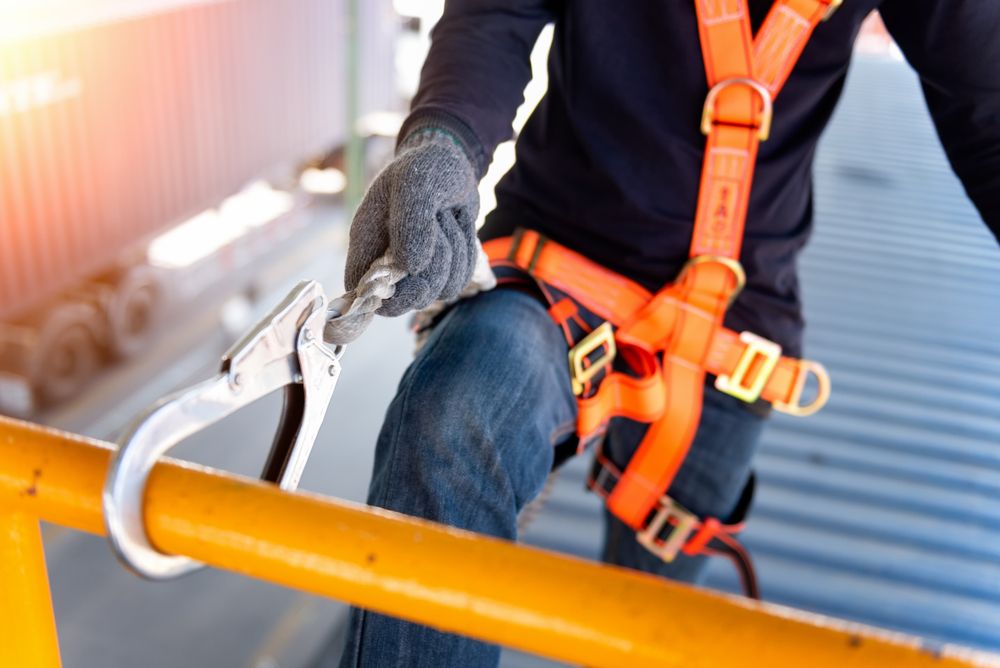 working at heights with fall protection