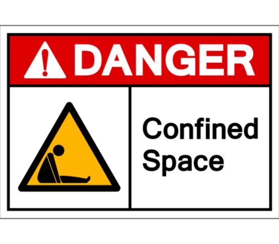 confined space danger sign