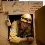 man working in confined space
