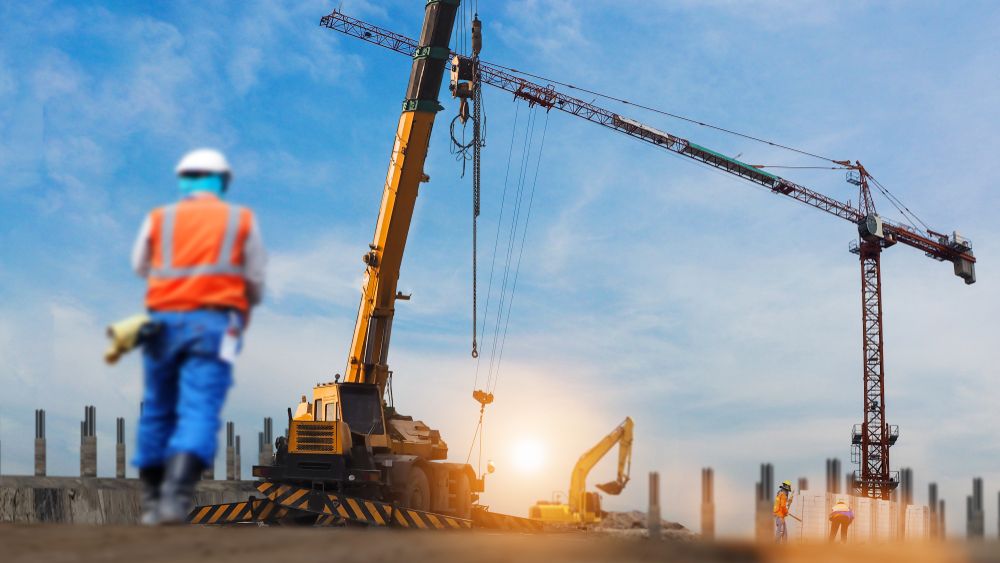 worker at construction site