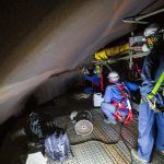workers at a confined space