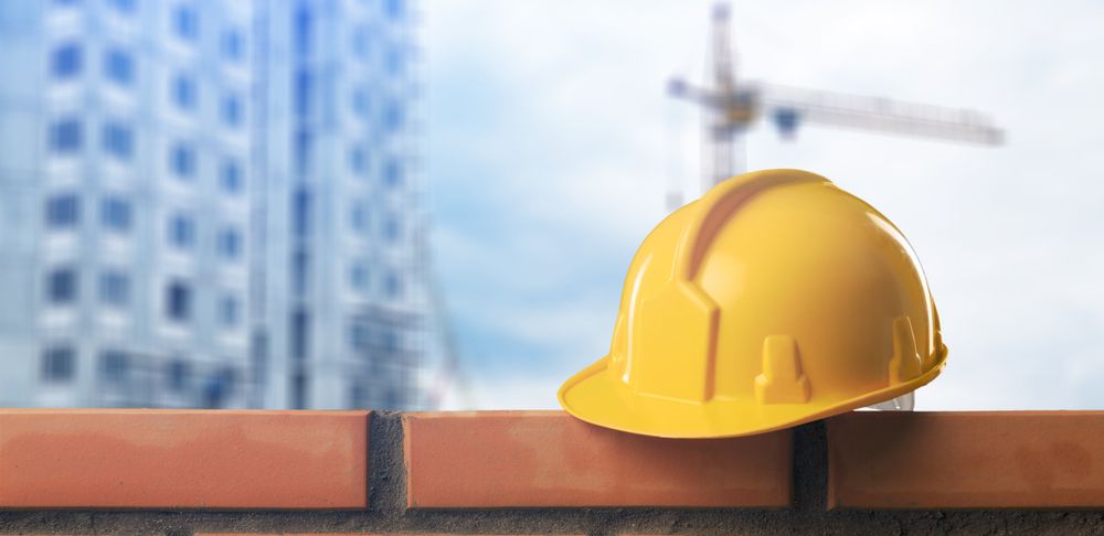 hard hat at construction site