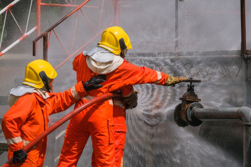 fighting fire in ppe