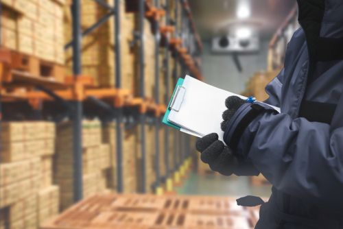 Worker Checking Goods In The Cold Room - Preventing Accidents in Cold Storage Warehouses