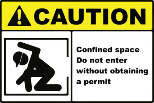 confined space entry sign