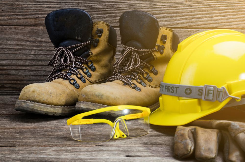 ppe safety gear helmet safety glasses
