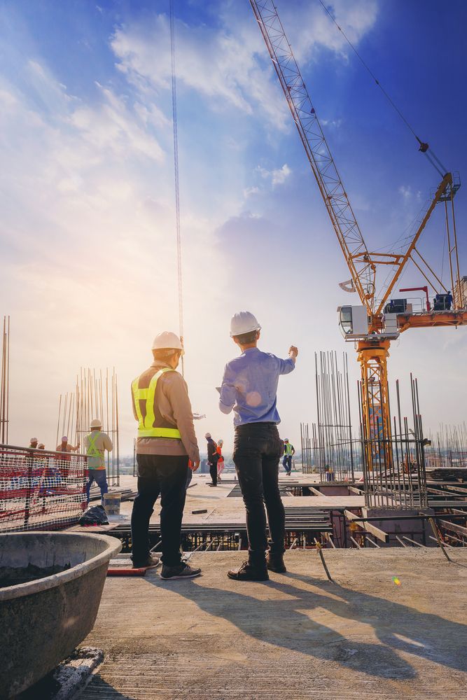 workers at construction site