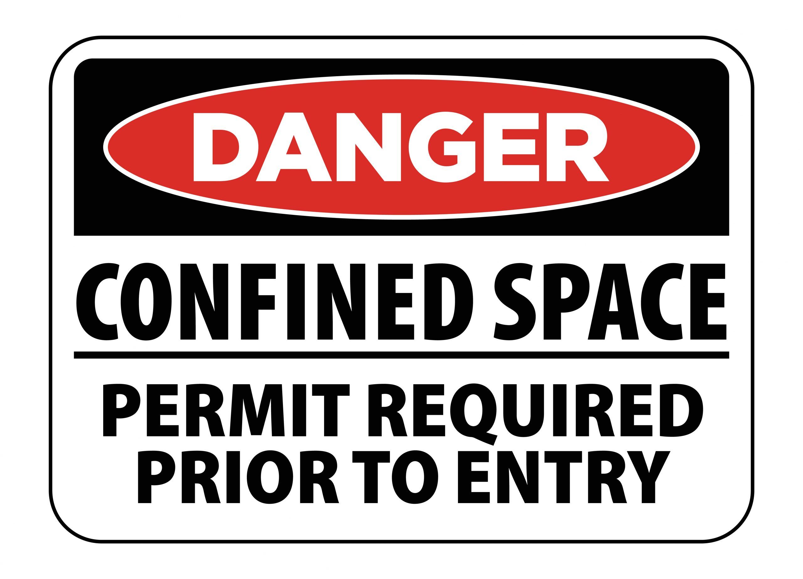 danger sign for confined spaces