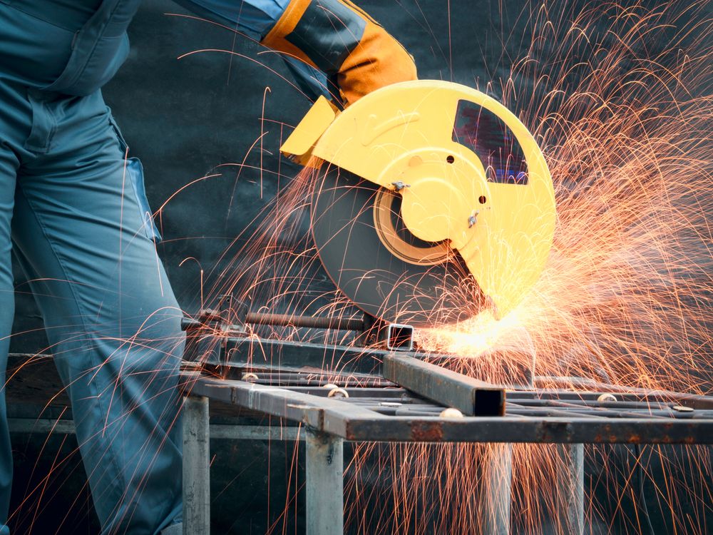 worker causes sparks to fly