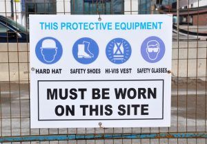 proper signage at work site