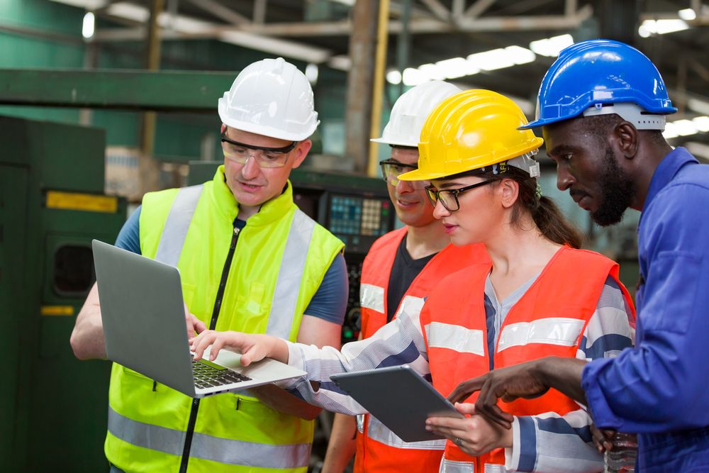 employees working together to promote a safe workplace