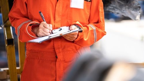 Safety,Officer With Checklist Workplace Safety Audit