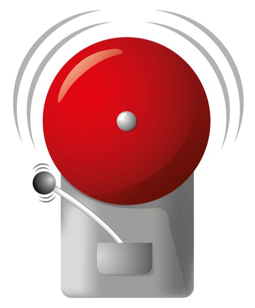 animated fire alarm ringing