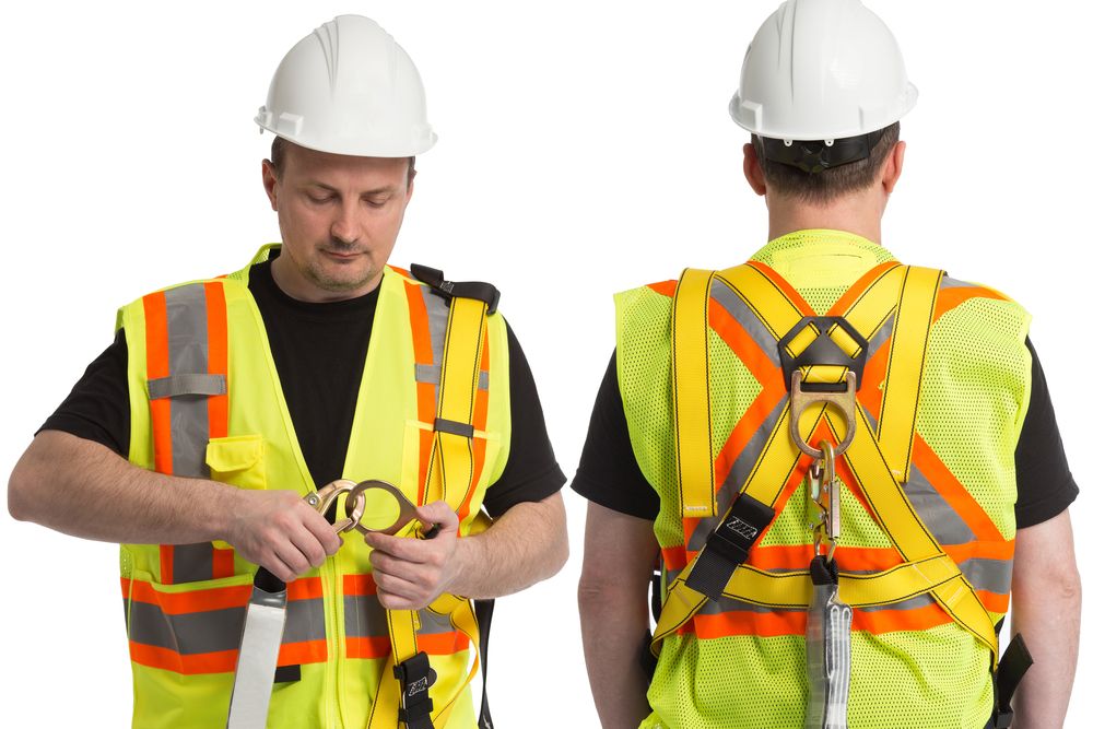 working at heights with fall protection