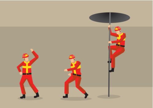 illustration of fire drill in workplace