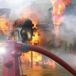 fire at work site