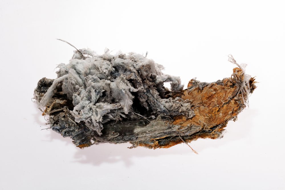 Closeup view of asbestos