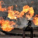 gas line with leak set alight in ontario workplace