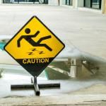 caution sign prevents injuries