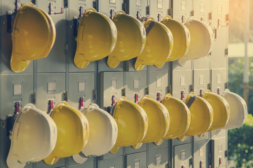 safety helmets at workplace job site