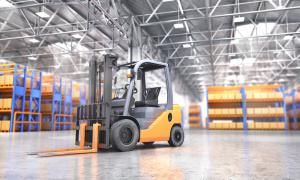 forklift backing up