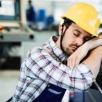 poor sleep has worker tired and asleep on job
