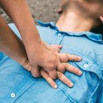 cpr training administered with chest compressions