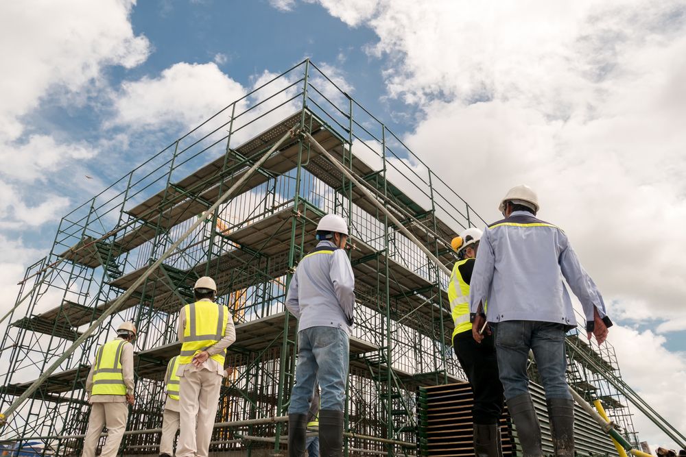 workers at construction site