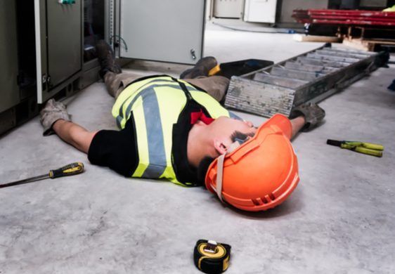 the consequences of the don'ts of working at heights - an injured worker that fell from a ladder