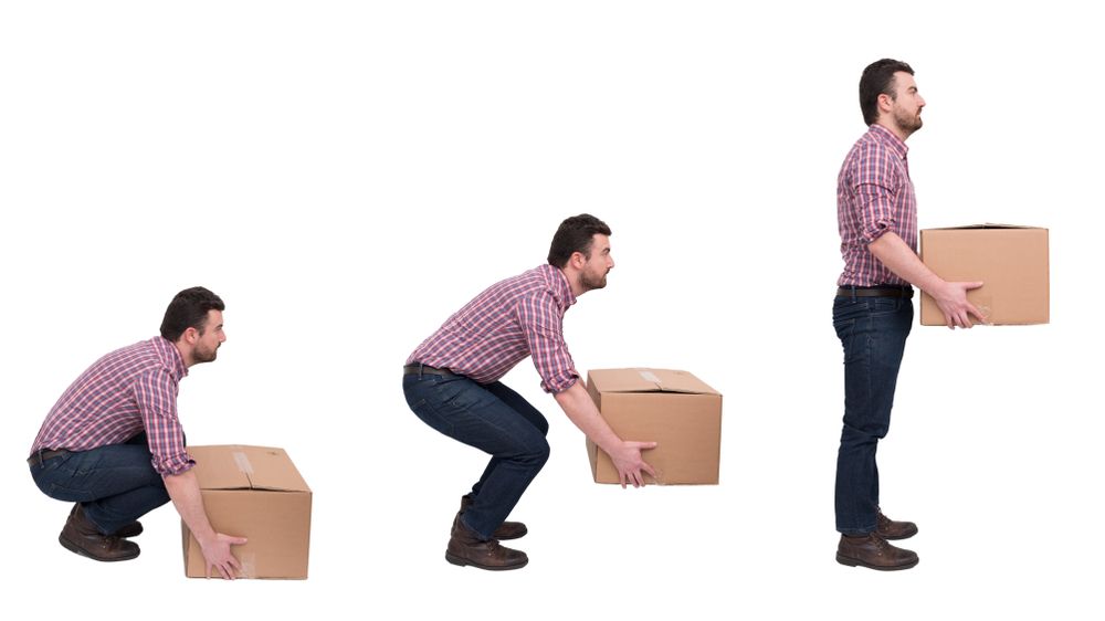 how to lift boxed properly